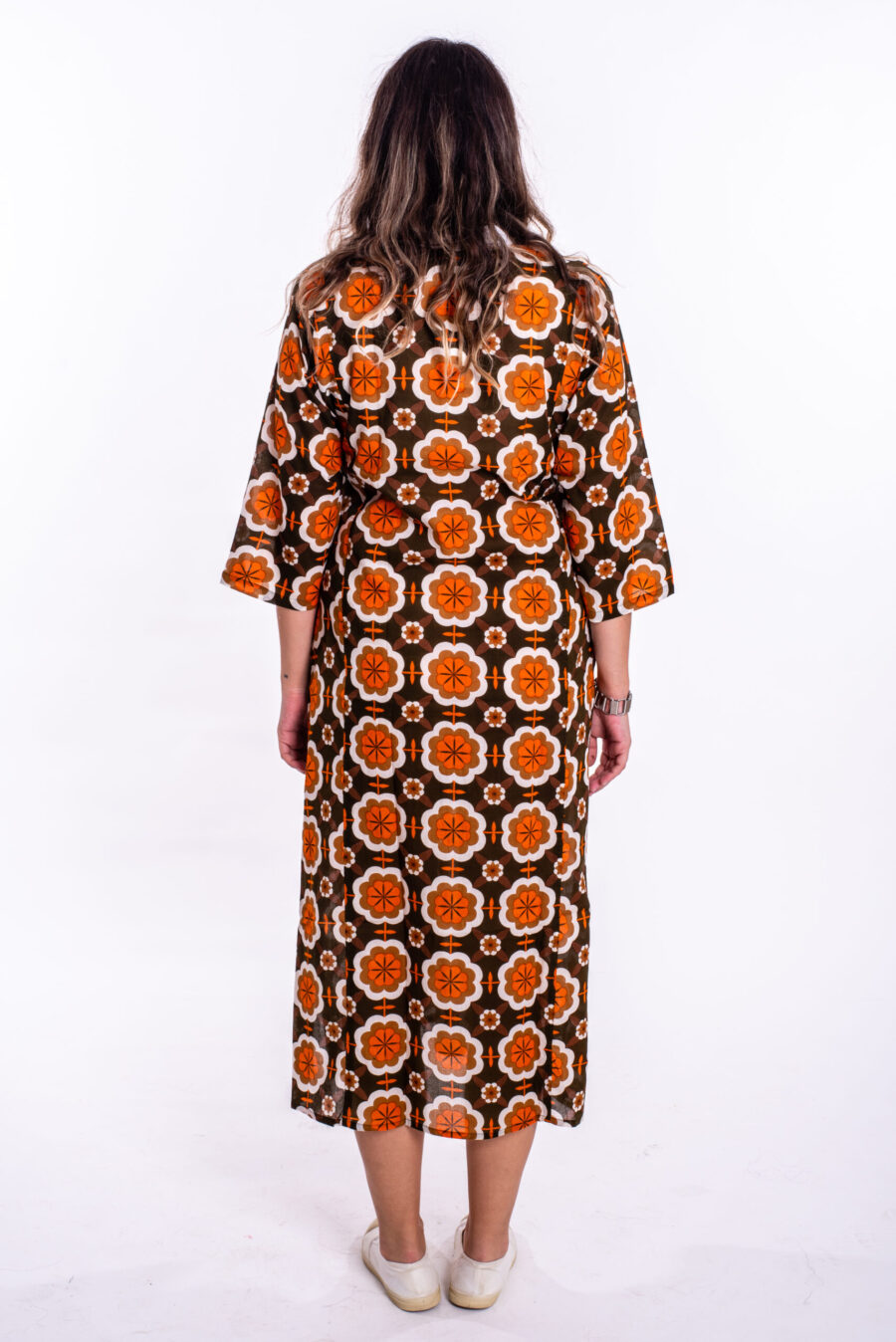 Jalabiya dress | Uniquely designed dress – raving retro print by comfort zone boutique